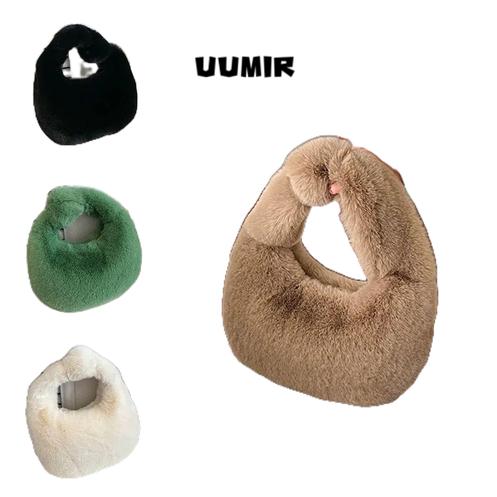 UUMIR   กระเป๋าคลัทช์ หูหิ้ว รูปพระจันทร์ แบบครึ่งหนึ่ง ให้ความอบอุ่น แฟชั่นสําหรับสตรี