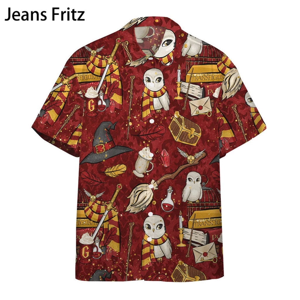 เสื้อเชิ้ต ลาย Harry Potter Gryffindor สไตล์ฮาวาย