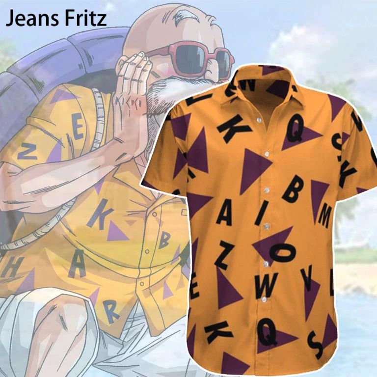 เสื้อเชิ้ต ลาย Dragon Ball Master Roshi สไตล์ฮาวาย