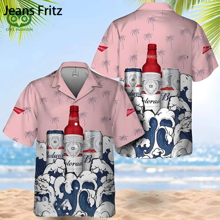 Budweiser เสื้อเบียร์ สไตล์ฮาวาย เหมาะกับฤดูร้อน ของขวัญ สําหรับคู่รัก ชายหาด