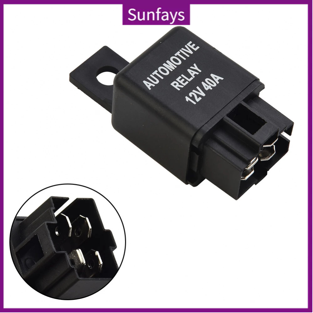 ✨รีเลย์ไฟตัดหมอก DC 12V 40A 4-Pin ทนทาน แบบเปลี่ยน สําหรับรถยนต์ 1 ชิ้น