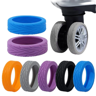 UUMIR  ฝาครอบล้อกระเป๋าเดินทาง ซิลิโคน ลดเสียงรบกวน 8 ชิ้น ต…