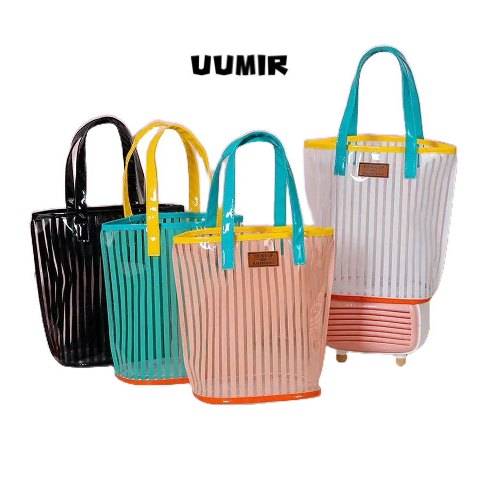 UUMIR  กระเป๋าถือ กระเป๋าสะพายไหล่ เนื้อเจลลี่ กันน้ํา จุของได้เยอะ แบบพกพา