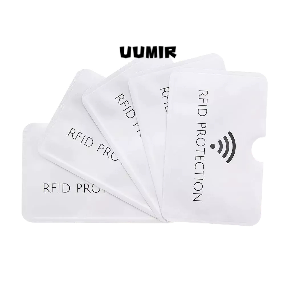 UUMIR  ที่ใส่บัตรประจําตัว บัตรเครดิต เลเซอร์บล็อก อ่านบัตรเครดิต ปกคลุมอลูมิเนียม ป้องกันการโจรกรรม 10/20 ชิ้น