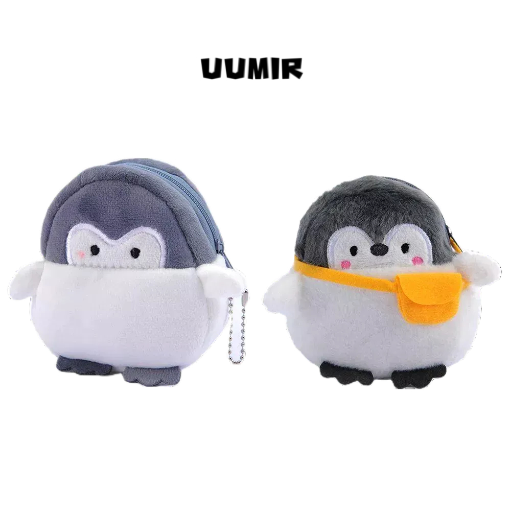 UUMIR  กระเป๋าใส่เหรียญ ลายการ์ตูนเพนกวิน สัตว์น่ารัก กระเป๋าสตางค์ ขนาดเล็ก สาย USB กระเป๋าหูฟัง