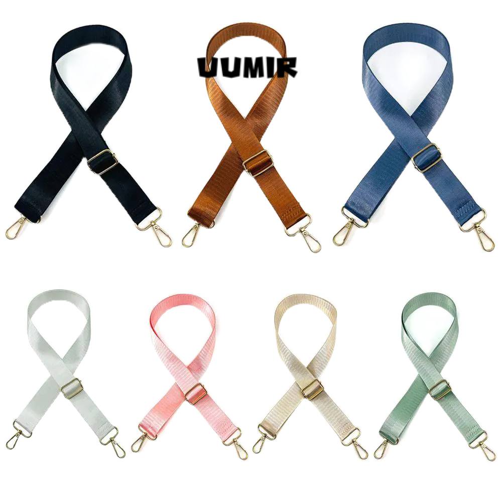 UUMIR สายคล้องกระเป๋า สะพายไหล่ ไนล่อน สีพื้น ปรับได้ DIY