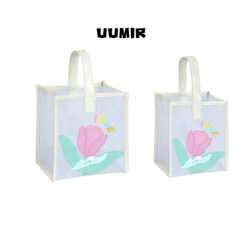 UUMIR กระเป๋าถือ PVC แบบใส กันน้ํา จุของได้เยอะ แบบพกพา สําหรับว่ายน้ํา