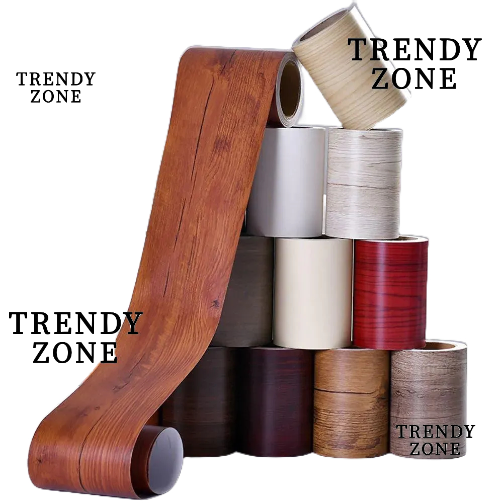 Trendyzone สติกเกอร์วอลเปเปอร์ ลายไม้ มีกาวในตัว กันน้ํา สําหรับติดตกแต่งผนังบ้าน 10 เมตร ต่อม้วน