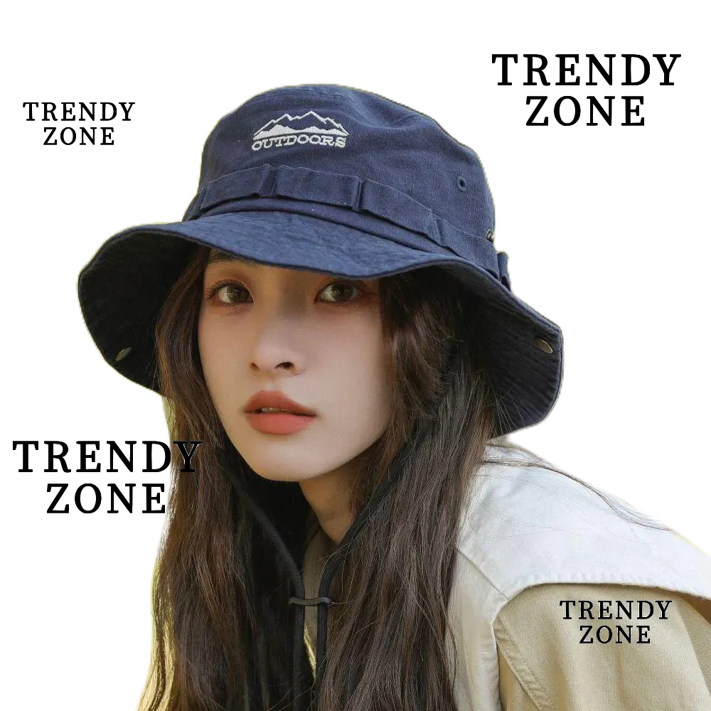 Trendyzone หมวกบังแดด ผ้าฝ้าย ป้องกันรังสียูวี คุณภาพสูง พับได้ สไตล์ชาวประมง แฟชั่นฤดูร้อน