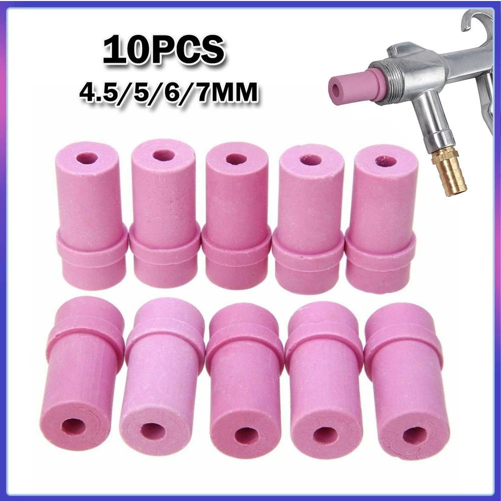 【AMZ】10 × หัวฉีดเคล ็ ดลับ Sandblaster CeramicAir Siphon หัวฉีดทรายเครื ่ องมือระเบิด 4.5 มม., 5 มม., 6 มม., 7 มม