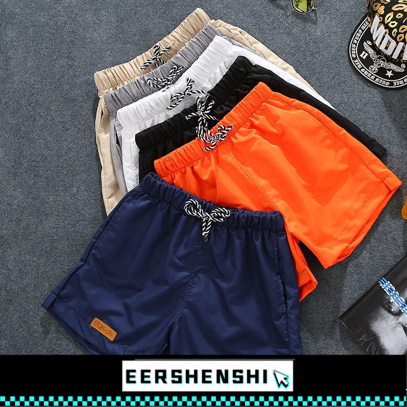 EERSHENSHI กางเกงขาสั ้ นชายหาดฤดูร ้ อนเป ็ นแฟชั ่ นและเพรียวบางและเป ็ นสิ ่ งที ่ ต ้ องมีสําหรับผู ้ ชาย