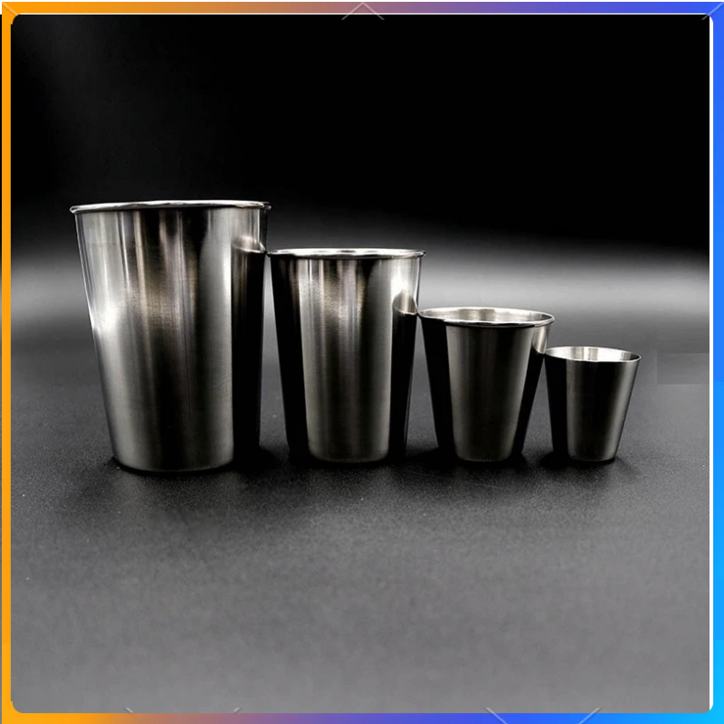 【WIK】แก้วสเตนเลส แบบพกพา ขนาด 30 มล. 70 มล. 180 มล. 320 มล. 1 ชิ้น