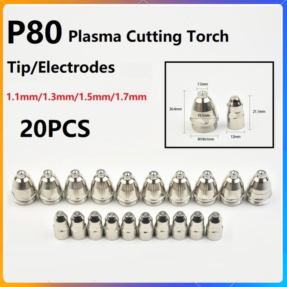 【WIK】p80 หัวฉีดอิเล็กโทรดตัดพลาสม่า 60A 80A 100A P80 CNC