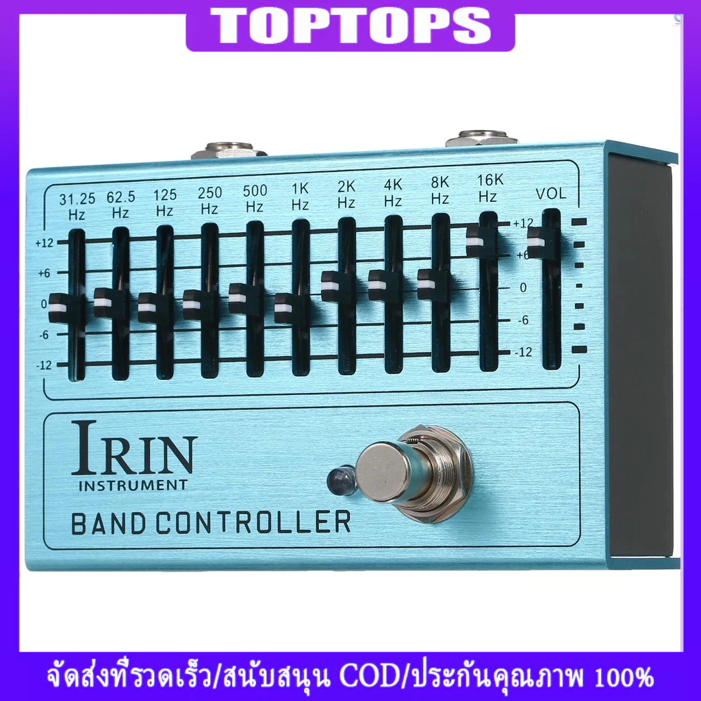 T &T IRIN 10-BAND EQ Guitar Effect Pedal Mini Guitar Equalizer พร ้ อม True Bypass สําหรับกีตาร ์ เบ