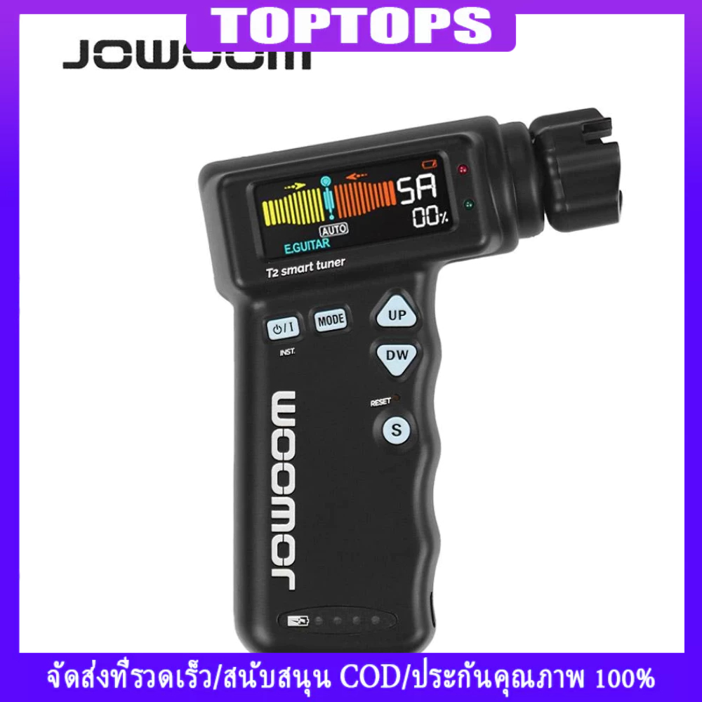 Tpt JOWOOM T2 Multi-functional สมาร ์ ทกีตาร ์ จูนเนอร ์ Peg String Winder สําหรับกีตาร ์ Ukulele Ch
