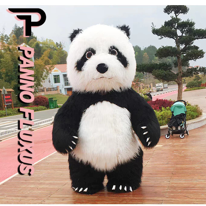 PannoFluxus ชุดตุ๊กตาหมีขั้วโลกหมีแพนด้ายักษ์แบบเป่าลม