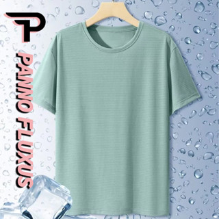 PannoFluxus เสื้อยืดลําลอง แขนสั้น คอกลม ผ้าเรยอน แบบบาง ทรง…