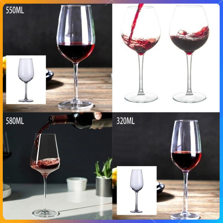 【WIK】แก้วไวน์พลาสติก ไม่แตก แก้วไวน์ บาร์ บ้าน 320ML / 550ML / 580ML