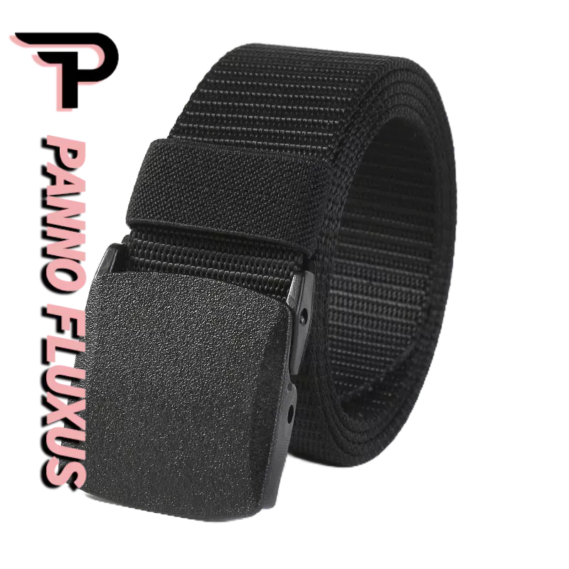 PannoFluxus เข็มขัดผ้าใบกีฬาผู้ชาย หัวเข็มขัดโลหะทันสมัย ​​เข็มขัดผ้าคุณภาพสูง