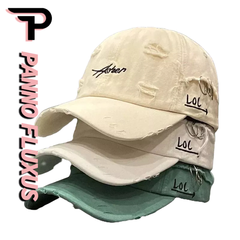 PannoFluxus เวอร์ชั่นเกาหลีของหลุมยอดอ่อนหมวกแฟชั่นบุคลิกภาพที่เรียบง่ายถนนหมวกเบสบอลกันแดด