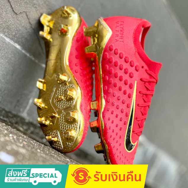 Phantom Ultra Venom FG 39-45 รองเท ้ าฟุตบอลถักกลางแจ ้ งสําหรับผู ้ ชายกันลื ่ นและทนต ่ อการสึกหรอรองเท ้ าฟุตบอล