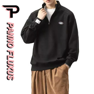 PannoFluxus อเมริกันแฟชั่นสไตล์อเมริกันซิปแขนยาวเสื้อสเวตเตอ…