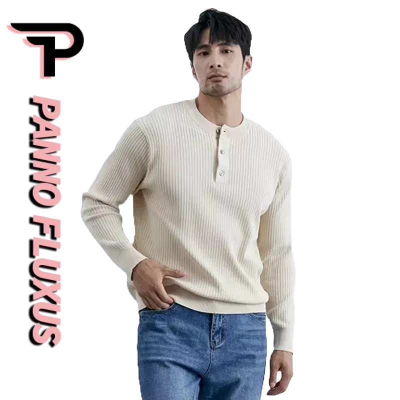 PannoFluxus เสื้อกันหนาว คอกลม ให้ความอบอุ่น แฟชั่นฤดูใบไม้ร่วง และฤดูหนาว สําหรับผู้ชาย