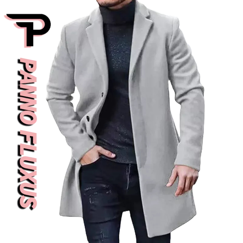 PannoFluxus เสื้อโค้ทกันลม ผ้าวูล หลากสี สไตล์นักธุรกิจ สําหรับผู้ชาย