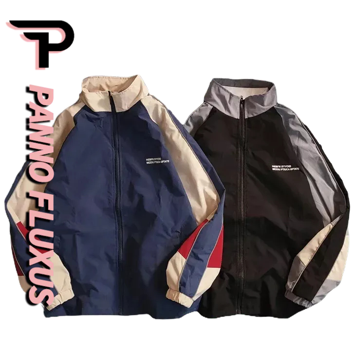 PannoFluxus เสื้อแจ็กเก็ตกีฬา ทรงหลวม แฟชั่นฤดูใบไม้ร่วง สไตล์คู่รัก สําหรับผู้ชาย และผู้หญิง