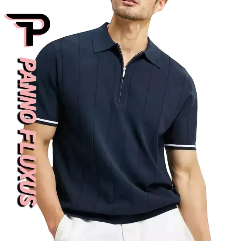 PannoFluxus ฤดูร้อนใหม่ผู้ชายแขนสั้นเสื้อโปโลวรรณกรรมแนวโน้มเยาวชนมาตรฐานพิมพ์ด้านบนญี่ปุ่น