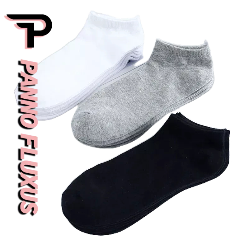 PannoFluxus ถุงเท้าลำลองระบายอากาศสีทึบฤดูร้อนของผู้ชายหลากหลายสไตล์ถุงเท้าผ้าฝ้ายที่สะดวกสบาย