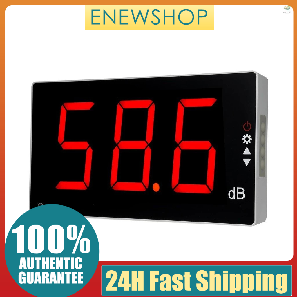 [Vivian] เครื่องวัดระดับเสียงดิจิทัล หน้าจอ LCD ขนาดใหญ่ 30-130dB M