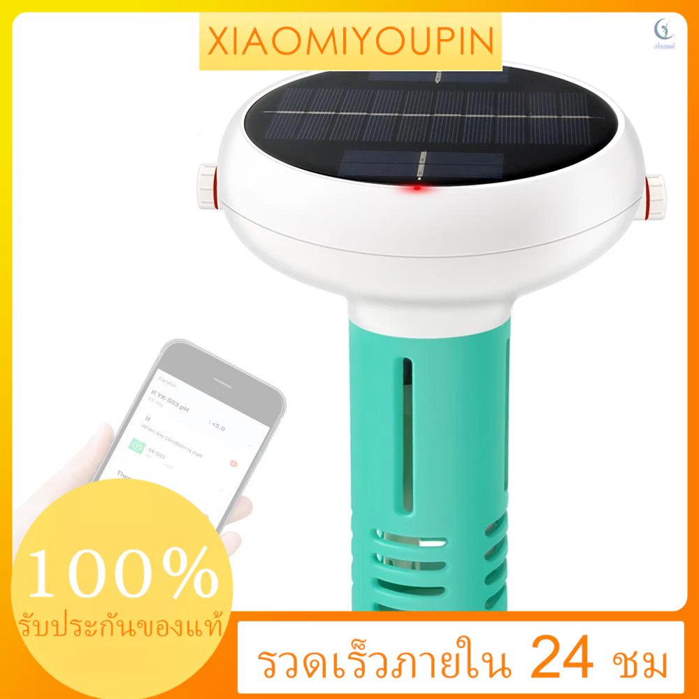 Tuya ZigBee เครื่องทดสอบคลอริน อัจฉริยะ 7 in 1 PH ORP EC พลังงานแสงอาทิตย์ สําหรับสระว่ายน้ํา