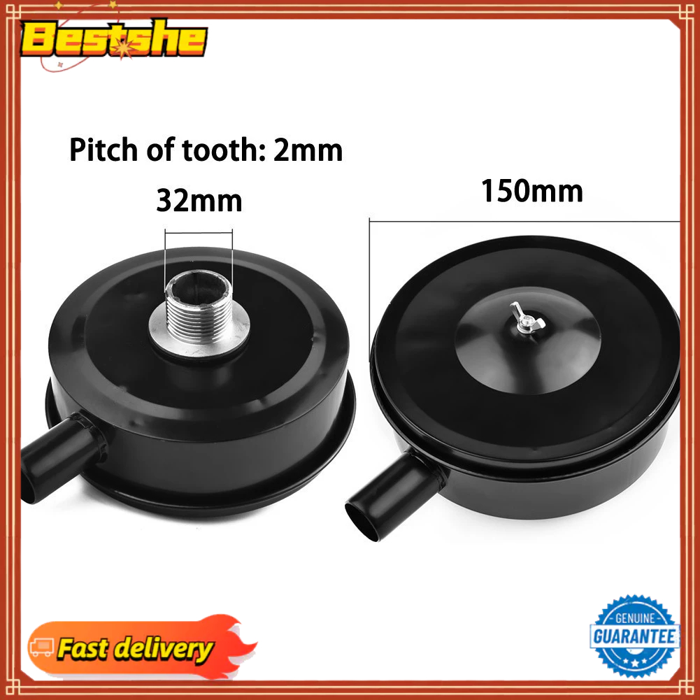 [bestshe] 1PC ตัวกรองอากาศคอมเพรสเซอร์ แบบเกลียว ตัวผู้ 32 มม. 150 มม. สีดํา