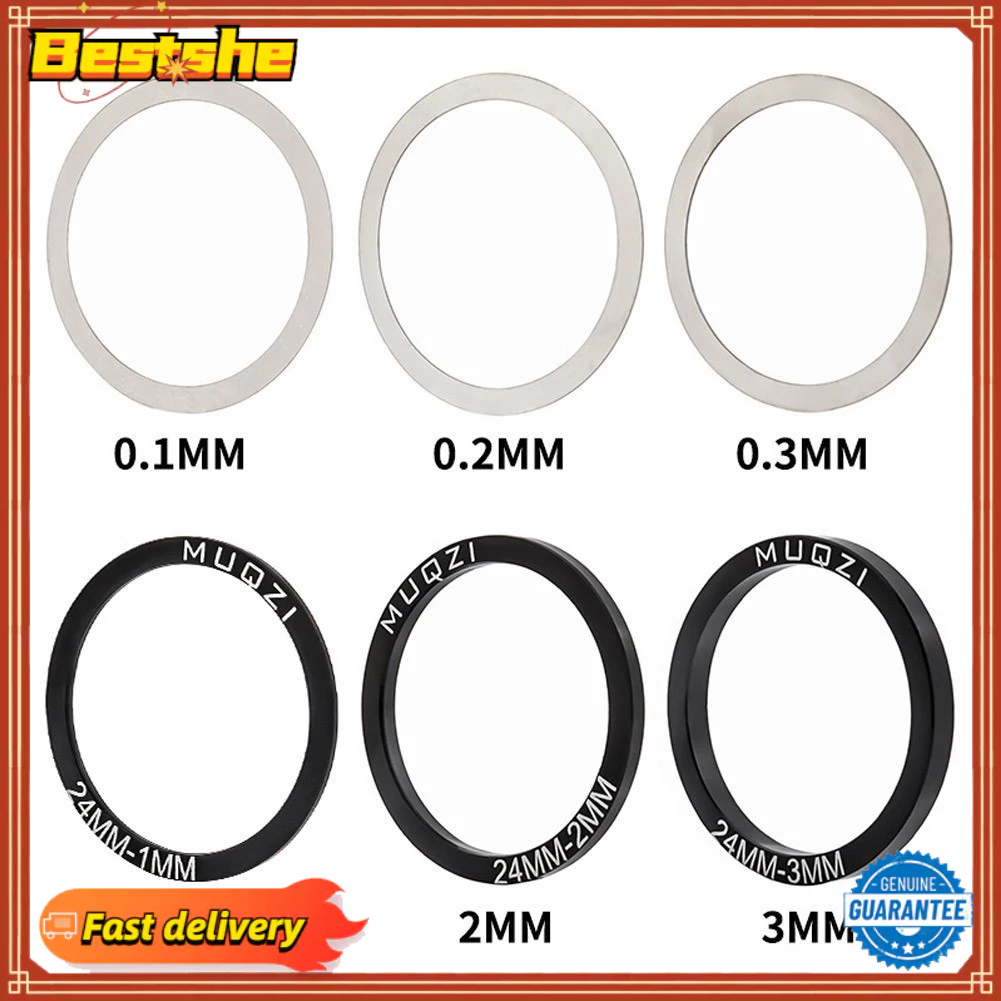 [bestshe] แหวนรองกะโหลกจักรยาน 24 29 30 มม. สําหรับ BB86 91 92 BB30 6 ชิ้น