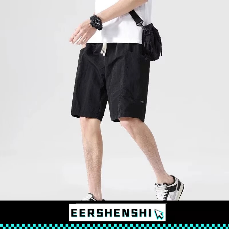 EERSHENSHI กางเกงขาสั้นผู้ชาย Workwear Summer Quick-Drying American Fashion Brand Loose Straight Sports Pants Casual