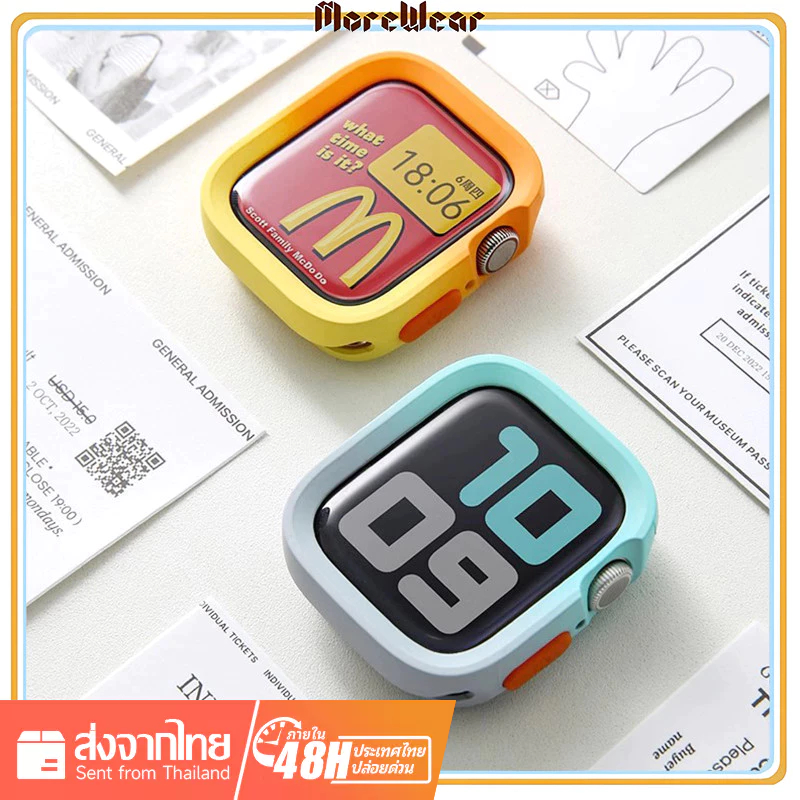 เคสซิลิโคนนิ่ม สีแคนดี้ สําหรับ iWatch Cover 9 8 7 6 SE 5 Iwatch Ultra 49 มม. Series 45 มม. 41 มม. 44 มม. Apple Watch Ultra 9
