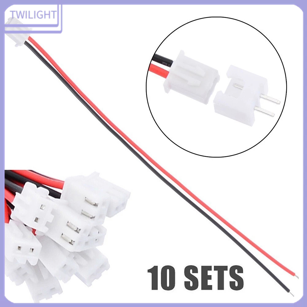 Twi 10 ชุด 2 Pin Mini Micro JST XH2.54 มม.24AWG Connector ปลั ๊ กพร ้ อมสายไฟ 200 มม.เครื ่ องมือ