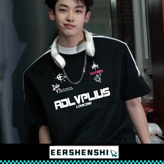 EERSHENSHI เสื้อยืดผู้ชายแฟชั่นแบรนด์ฤดูร้อนพิมพ์รอบคออเมริก…