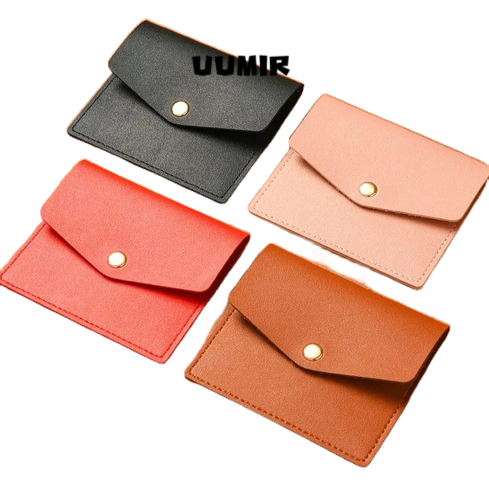UUMIR  กระเป๋าใส่บัตรหนัง PU หลายช่อง สีพื้น สําหรับผู้ชาย และผู้หญิง
