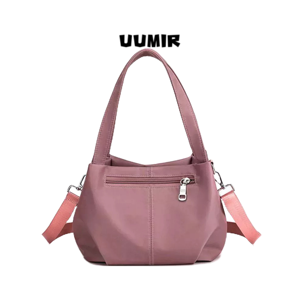 UUMIR  กระเป๋าสะพายไหล่ ผ้าไนล่อน สีพื้น กันน้ํา น้ําหนักเบา จุของได้เยอะ แฟชั่นสําหรับผู้หญิง