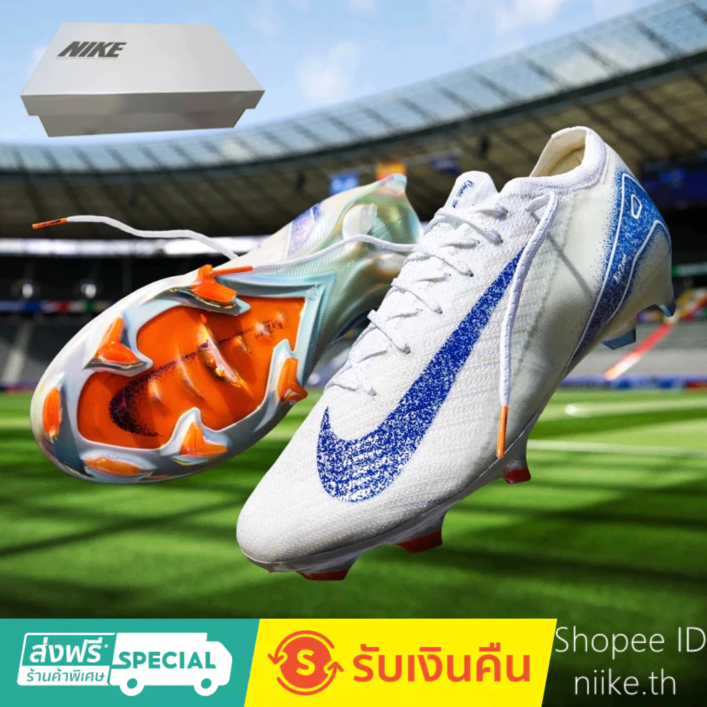 Air Zoom Mercurial Vapor 16 Elite FG ขนาด:35-45 รองเท้าฟุตบอลสําหรับเด็ก/รองเท้าฟุตบอลสําหรับผู้หญิงและผู้ชายรองเท้าฟุตบอลถักกลางแจ้งกันลื่นและทนต่อการสึกหรอ