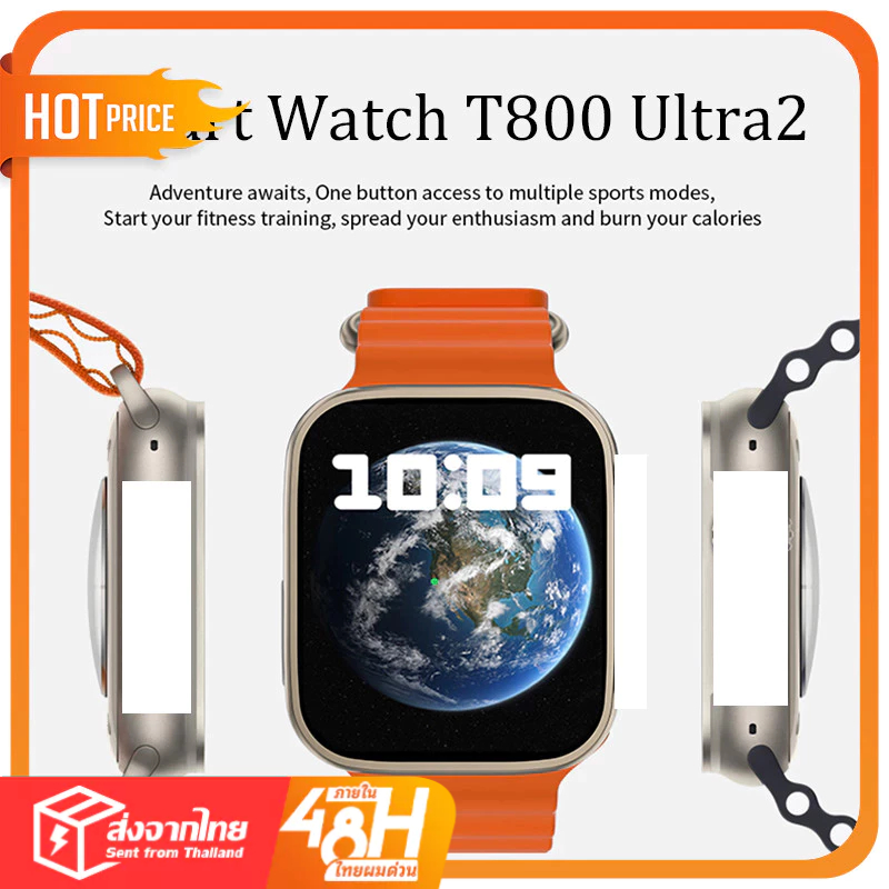 สมาร์ทวอทช์ T800 Ultra 2 Watch 8 Series 8 NFC เชื่อมต่อบลูทูธ กันน้ํา คุยได้