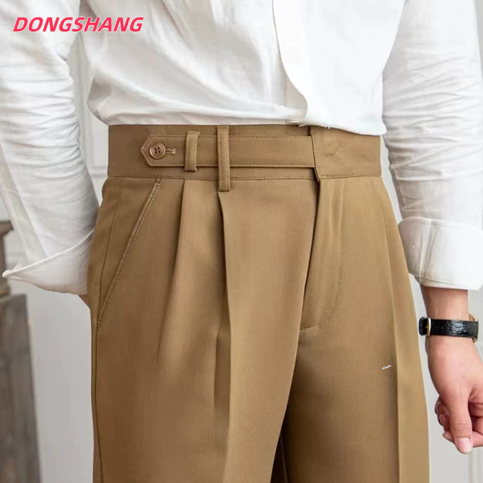 DONGSHANG กางเกงสีกากีอ่อน สีคุมโทน ส่งฟรี ทรงกระบอกเล็ก A19
