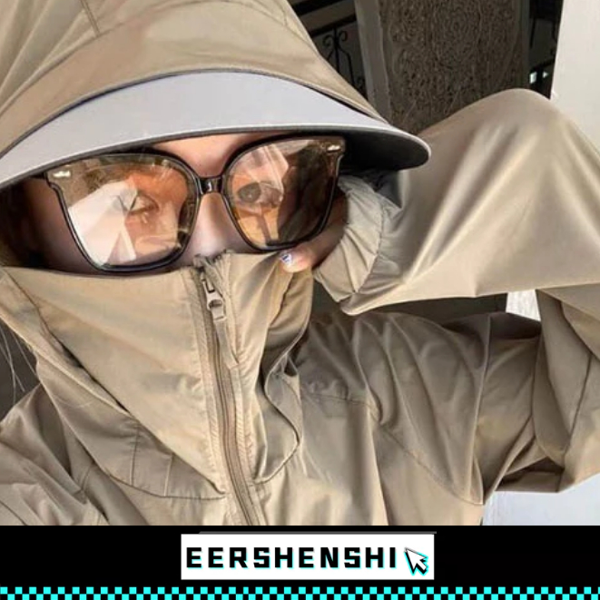 EERSHENSHI เสื้อแจ็คเก็ตผู้ชาย (จัดส่งที่รวดเร็ว) เสื้อผ้าป้องกันแสงแดดอเนกประสงค์หลวมระบายอากาศแจ็คเก็ตผู้ชายและผู้หญิงบาง