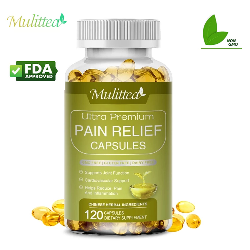 Mulittea Ultra Premium Pain Relief Capsules แคปซูลบรรเทาอาการปวดอัลตร้าพรีเมี่ยม สนับสนุนการทำงานของข้อต่อ, สนับสนุนหัวใจและหลอดเลือด, ช่วยลด, ความเจ็บปวดและการอักเสบ