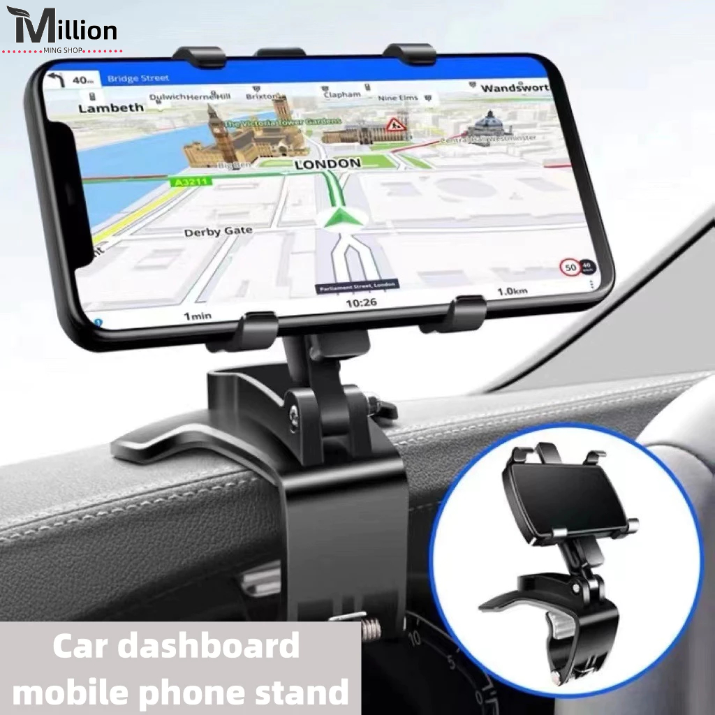 ผู้ถือโทรศัพท์มือถือ ผู ้ ถือโทรศัพท ์ ในรถยนต ์ Multi-Functional หมุนรถแดชบอร ์ ดกระจกมองหลังผู ้ ถือนําทางสําหรับ 4.7-6.5 นิ ้ วโทรศัพท ์ สําหรับกระจกหน ้ ารถสําหรับรถบรรทุก
