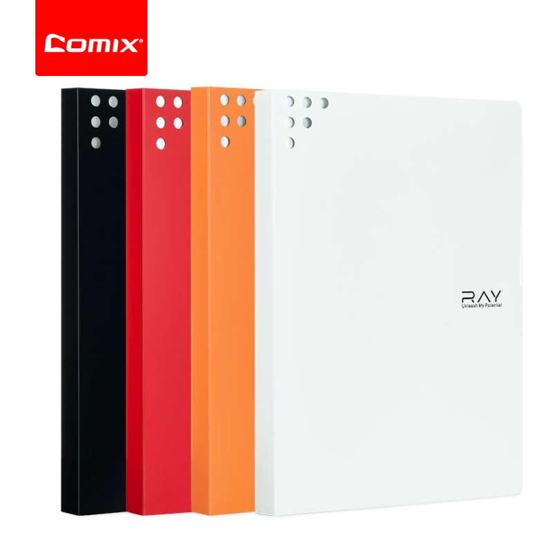 Comix สมุดข้อมูล A4/40 หน้า แฟ้มสี แฟ้มเก็บเอกสารแบบหลวม แฟ้มพกพา อุปกรณ์สำนักงานสำหรับนักเรียน