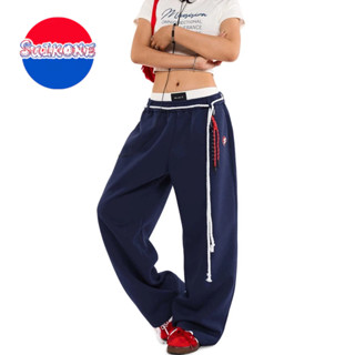 SUIKONE Suikeone ฤดูใบไม้ร่วงย้อนยุคสไตล์เป็นกลางกางเกงกีฬาเ…