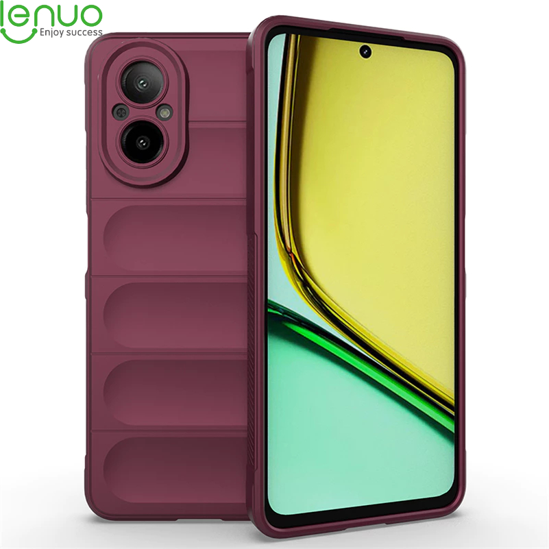 Lenuo เคสโทรศัพท์ เรียลมี Realme C63 C67 C65 C61 Note 50 4G ซิลิโคนกันกระแทกป้องกันหน้าแปลน Case
